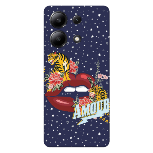 Xiaomi Redmi Note 13 4G Amour Dark blue Colored Silicone TPU Θήκη