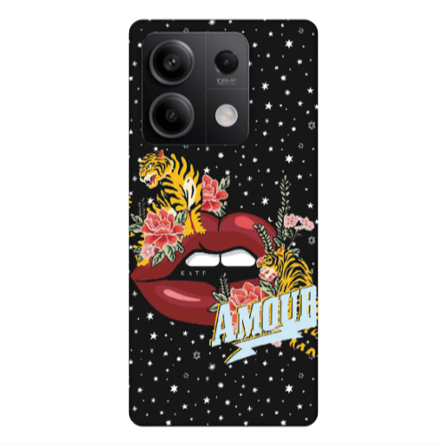 Xiaomi Redmi Note 13Pro 5G Amour Black Colored Silicone TPU Θήκη