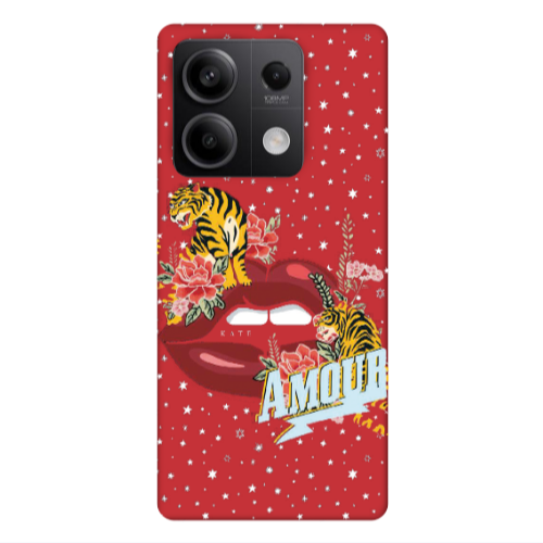 Xiaomi Redmi Note 13Pro 5G Amour Red Colored Silicone TPU Θήκη