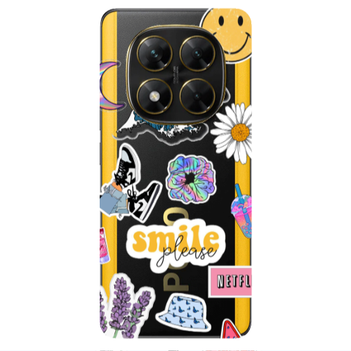 Xiaomi Poco X7 Smile Moon Transparent Silicone TPU Θήκη