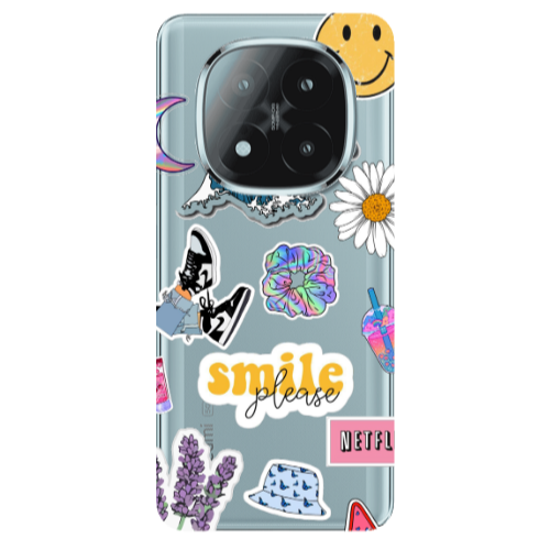 Xiaomi Redmi Note 14 Pro + 5g Smile Moon Transparent Silicone TPU Θήκη