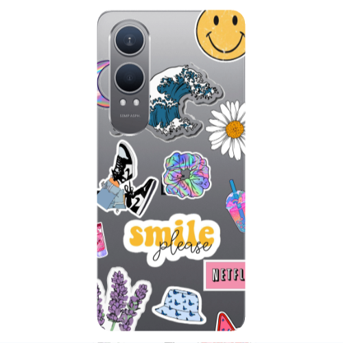 Oneplus Nord Ce 4 lite Smile Moon Transparent Silicone TPU Θήκη