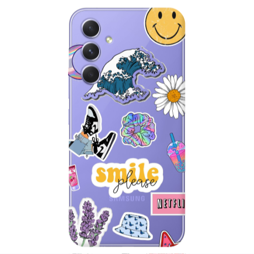 Samsung A56 Smile Moon Transparent Silicone TPU Θήκη