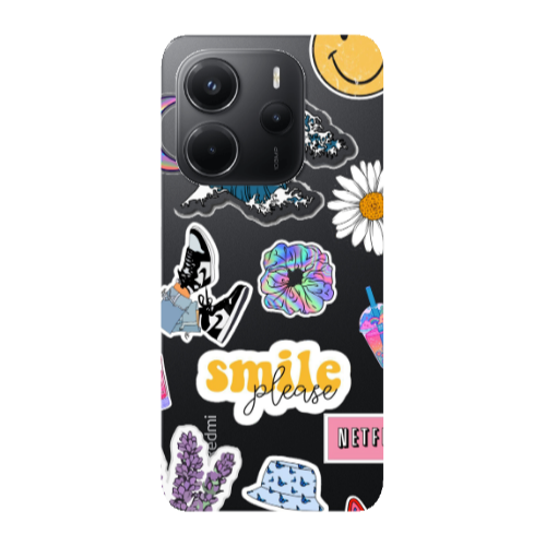 Xiaomi Redmi Note 14 Smile Moon Transparent Silicone TPU Θήκη