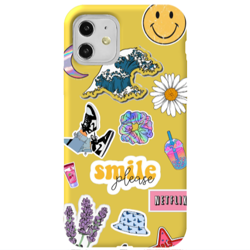 Apple iPhone 11  Smile Moon Yellow Colored Silicone TPU Θήκη