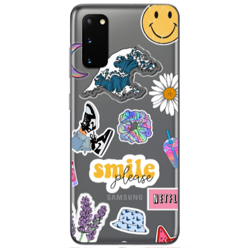 Samsung S20 Smile Moon Transparent Silicone TPU Θήκη