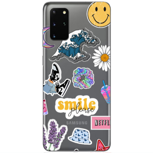Samsung S20 Plus Smile Moon Transparent Silicone TPU Θήκη