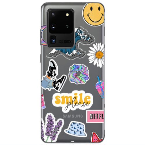 Samsung S20 Ultra Smile Moon Transparent Silicone TPU Θήκη