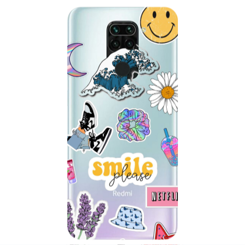 Xiaomi Redmi Note 9 Smile Moon Transparent Silicone TPU Θήκη