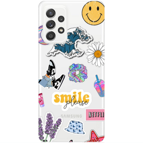 Samsung A33 Smile Moon Transparent Silicone TPU Θήκη