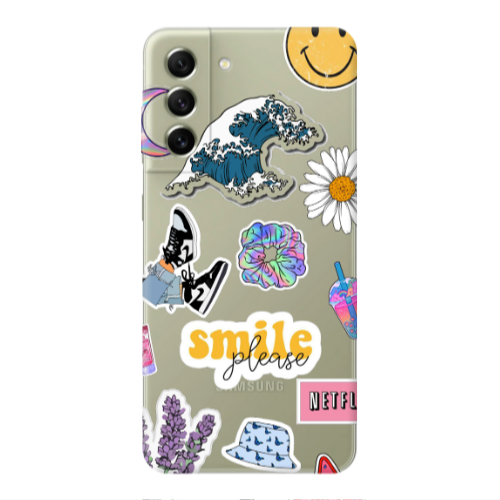 Samsung S22 Smile Moon Transparent Silicone TPU Θήκη