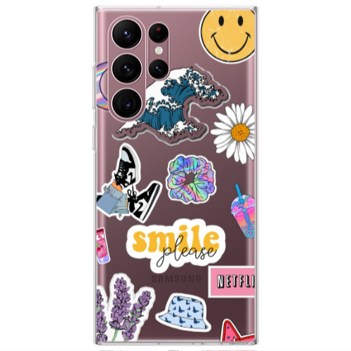 Samsung S22 Ultra Smile Moon Transparent Silicone TPU Θήκη