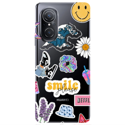 Huawei Nova 9 SE Smile Moon Transparent Silicone TPU Θήκη