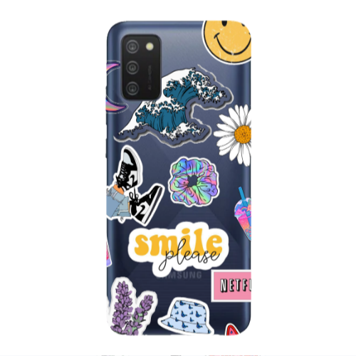 Samsung A03S Smile Moon Transparent Silicone TPU Θήκη
