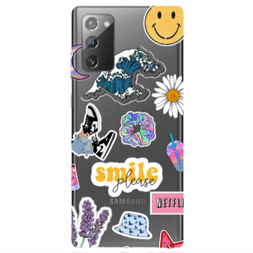 Samsung Note 20 Smile Moon Transparent Silicone TPU Θήκη