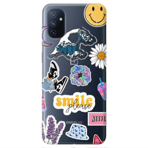 Oneplus Nord 100 Smile Moon Transparent Silicone TPU Θήκη