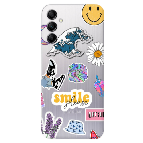 Samsung A24 Smile Moon Transparent Silicone TPU Θήκη