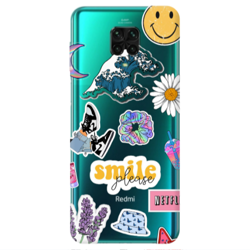 Xiaomi Redmi Note 9S Smile Moon Transparent Silicone TPU Θήκη