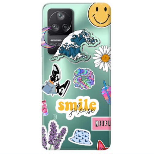 Xiaomi Poco F4 Smile Moon Transparent Silicone TPU Θήκη