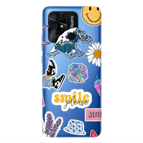 Xiaomi Poco C40 Smile Moon Transparent Silicone TPU Θήκη