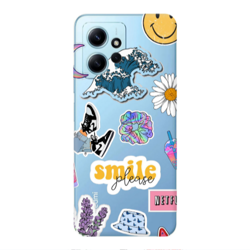 Xiaomi Redmi Note 12 4G Smile Moon Transparent Silicone TPU Θήκη