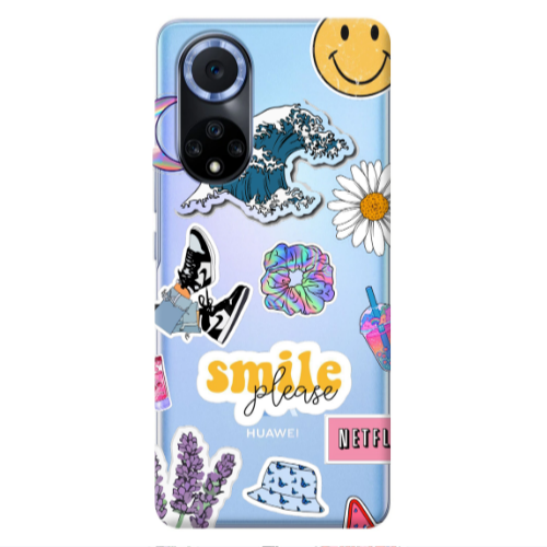 Huawei Nova 9 Smile Moon Transparent Silicone TPU Θήκη