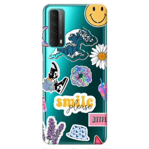 Huawei P Smart 2021 Smile Moon Transparent Silicone TPU Θήκη