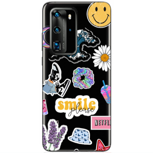 Huawei P40 Pro Smile Moon Transparent Silicone TPU Θήκη