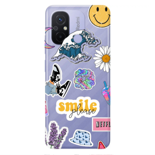 Xiaomi Redmi 12C Smile Moon Transparent Silicone TPU Θήκη