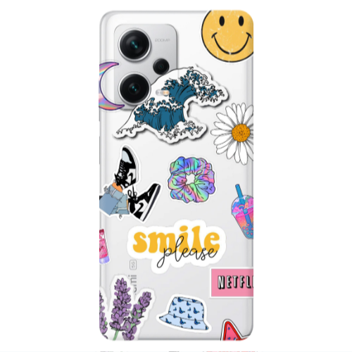 Xiaomi Redmi Note 12 5G Smile Moon Transparent Silicone TPU Θήκη