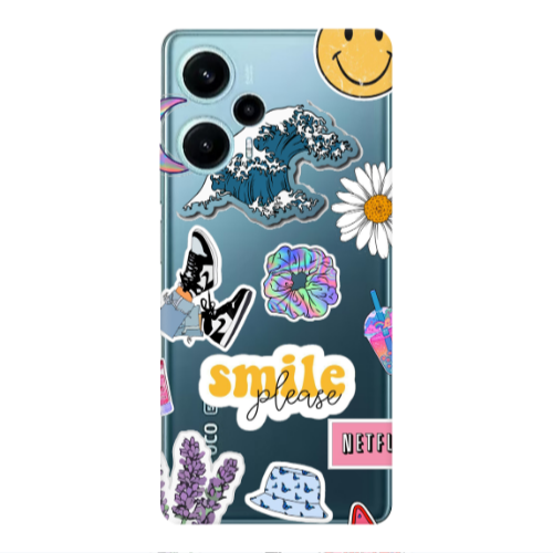 Xiaomi Poco F5 Smile Moon Transparent Silicone TPU Θήκη