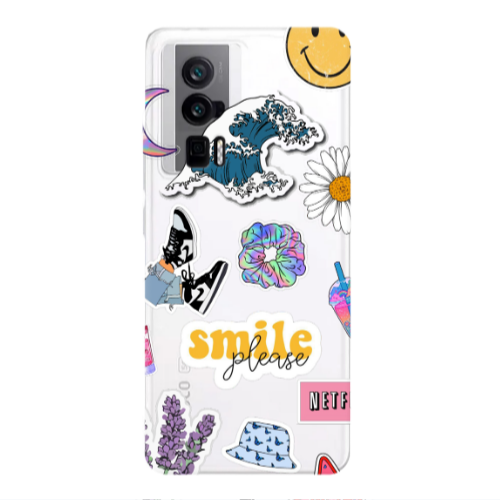 Xiaomi Poco F5 Pro Smile Moon Transparent Silicone TPU Θήκη