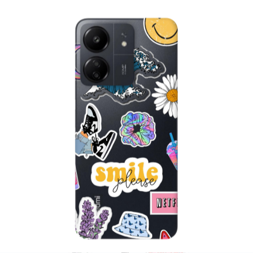 Xiaomi Redmi 13C Smile Moon Transparent Silicone TPU Θήκη
