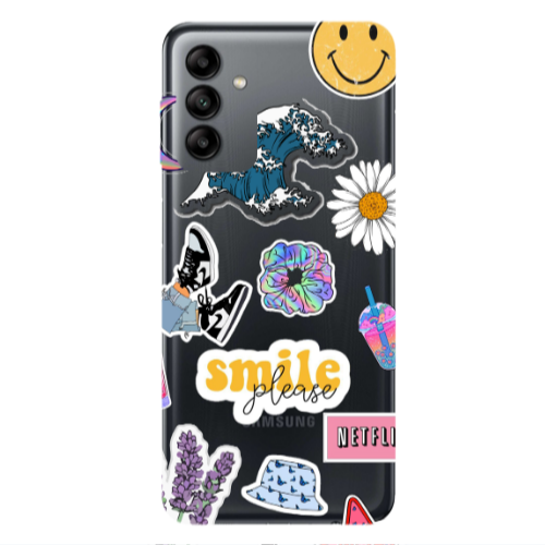 Samsung A13 5G Smile Moon Transparent Silicone TPU Θήκη