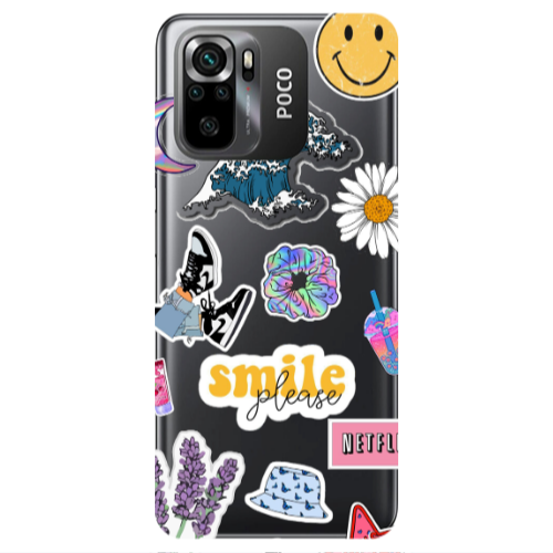 Xiaomi Poco M5 s Smile Moon Transparent Silicone TPU Θήκη