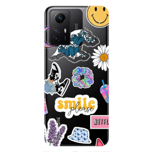 Xiaomi Redmi Note 12s Smile Moon Transparent Silicone TPU Θήκη