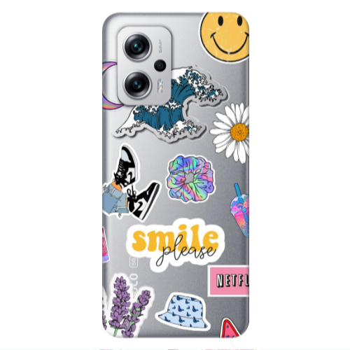 Xiaomi Poco X4 GT Smile Moon Transparent Silicone TPU Θήκη