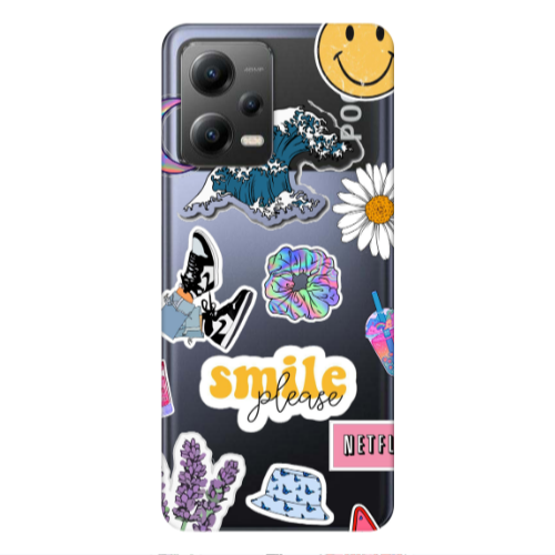 Xiaomi Poco X5 Smile Moon Transparent Silicone TPU Θήκη