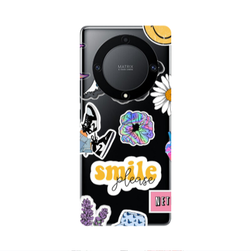 Honor Magic5 Lite 5G Smile Moon Transparent Silicone TPU Θήκη