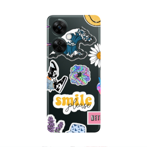 Oneplus Nord CE 3 Lite 5G Smile Moon Transparent Silicone TPU Θήκη
