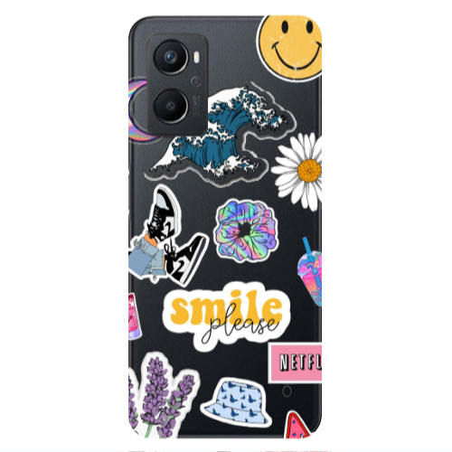 Oppo A 96 Smile Moon Transparent Silicone TPU Θήκη