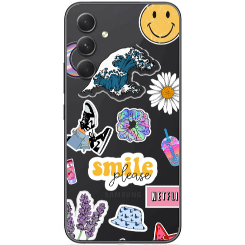 Samsung Galaxy A25 Smile Moon Transparent Silicone TPU Θήκη
