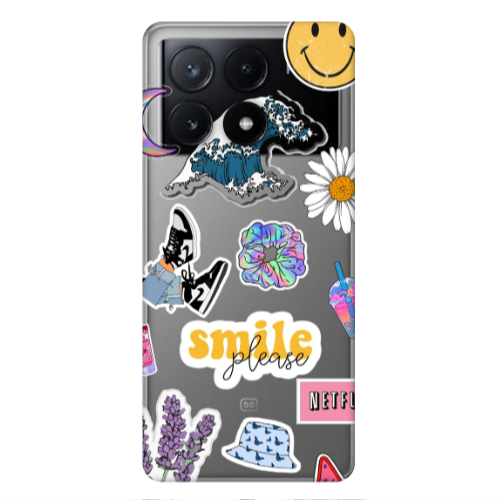 Xiaomi Poco X6Pro 5G Smile Moon Transparent Silicone TPU Θήκη