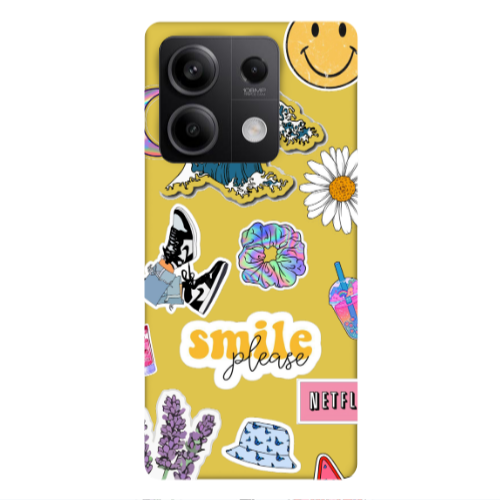 Xiaomi Redmi Note 13Pro 5G Smile Moon Yellow Colored Silicone TPU Θήκη