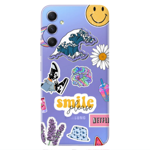 Samsung A16 Smile Moon Transparent Silicone TPU Θήκη