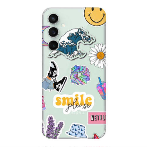 Samsung S24 FE Smile Moon Transparent Silicone TPU Θήκη