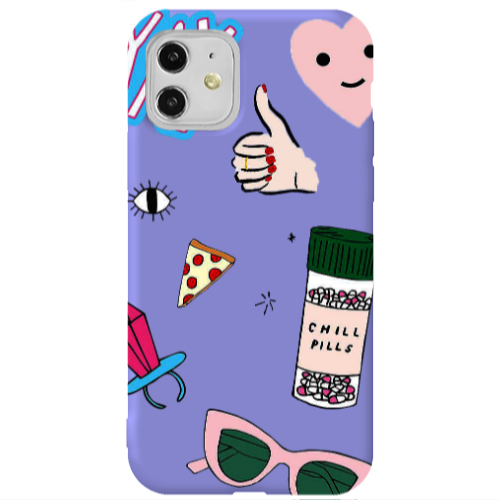 Apple iPhone 11  Chill Purple Colored Silicone TPU Θήκη