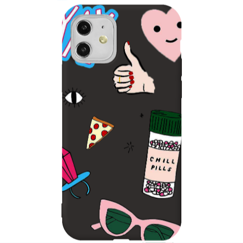 Apple iPhone 11  Chill Black Colored Silicone TPU Θήκη