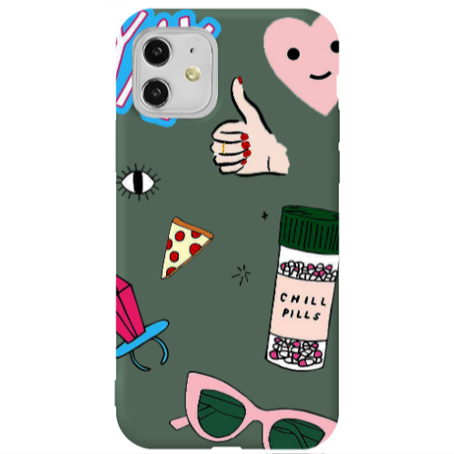 Apple iPhone 11  Chill Dark Green Colored Silicone TPU Θήκη