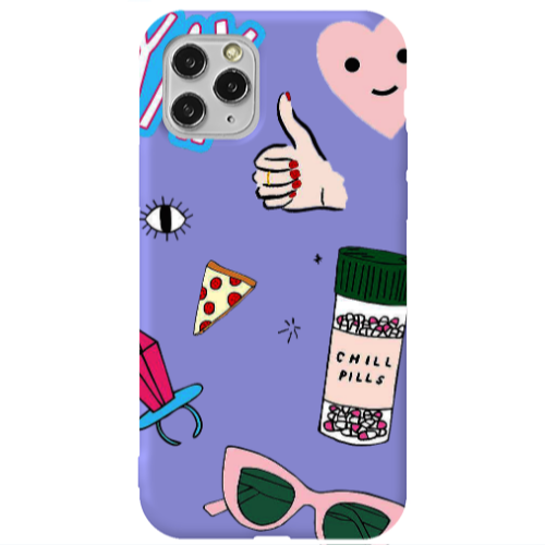Apple iPhone 11 Pro Chill Purple Colored Silicone TPU Θήκη